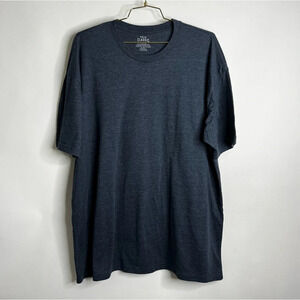 TRUE CLASSIC Tee Size XXL Cotton Blend Short Sleeve Heathered Navy Blue Comfy